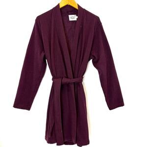 UGG-Clarence Wrap Plush Fleece Short Robe - Port - Women's XL